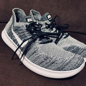 Nike Free RN Flyknit 2017 Men's Size 12.5 Gray Running Shoes Sneakers 880843-003